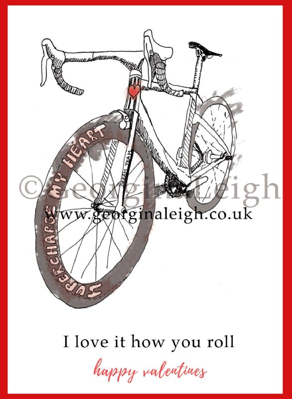 Cycling Valentines Card